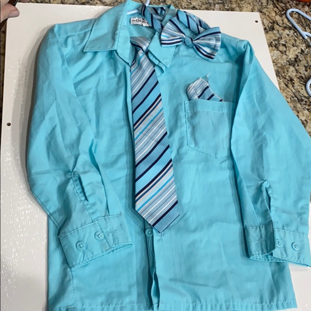 Boys Dress Button Down with tie/bow tie